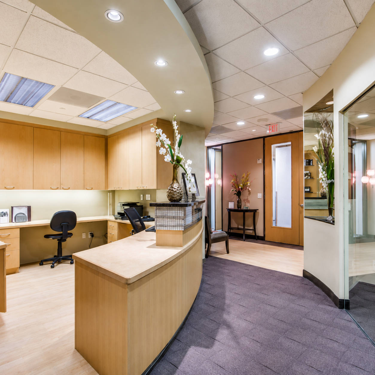Reception desk at Uptown Dentistry